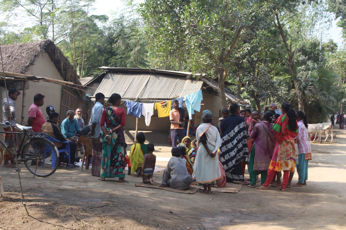 Community meeting during the socio-economic survey