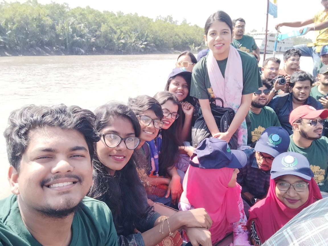 On the boat into the Sundarbans